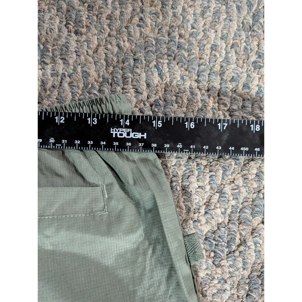 Reebok Vintage Mens Ripstop Windbreaker Pants Olive Green Mesh Lined Track M